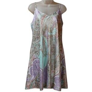 Lauren Ralph Lauren Vintage Night Gown Slip Chemise XL Paisley Whimsical